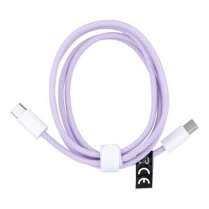 Laidas USB C - USB C 60w (Purpurinis)